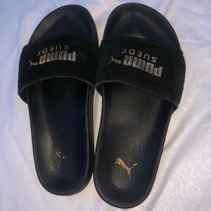 Size 8.5 Puma Slides Black Used